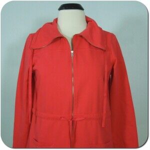 WHITE STAG Sweatshirt M MEDIUM Womens Red Zip Front